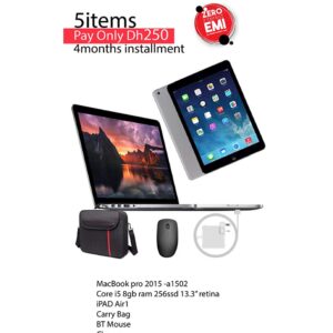 MacBook Pro 2015 16GB RAM 256GB SSD + iPad Air + Wireless mouse + Carry bag + Charger - Renewed